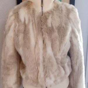 INC International Concepts Faux Fur Cropped Jacket. Pet. Medium faux fur shell